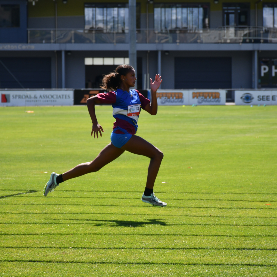 Athlete sprinting at Windsor Park