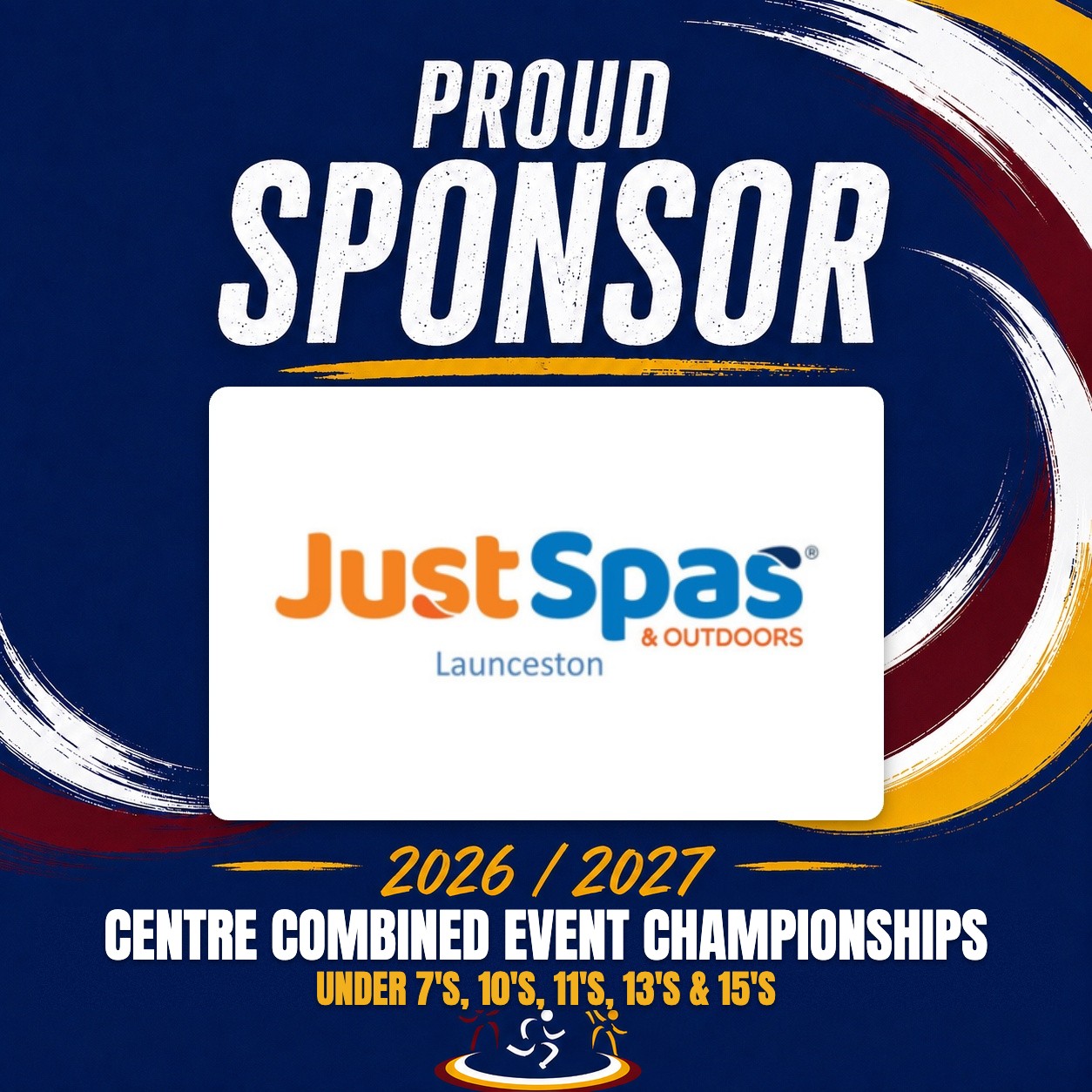 Just Spas & Outdoors Launceston — Centre Combined Event Championships sponsor, Under 7s, 10s, 11s, 13s & 15s
